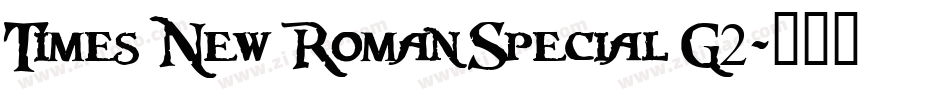 Times New Roman Special G2字体转换